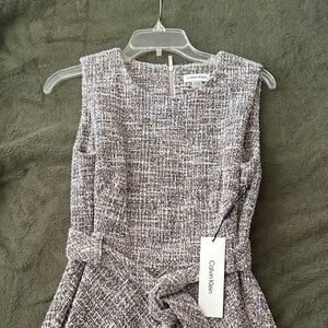 Calvin Klein Women's Tweed Dress - Black and White